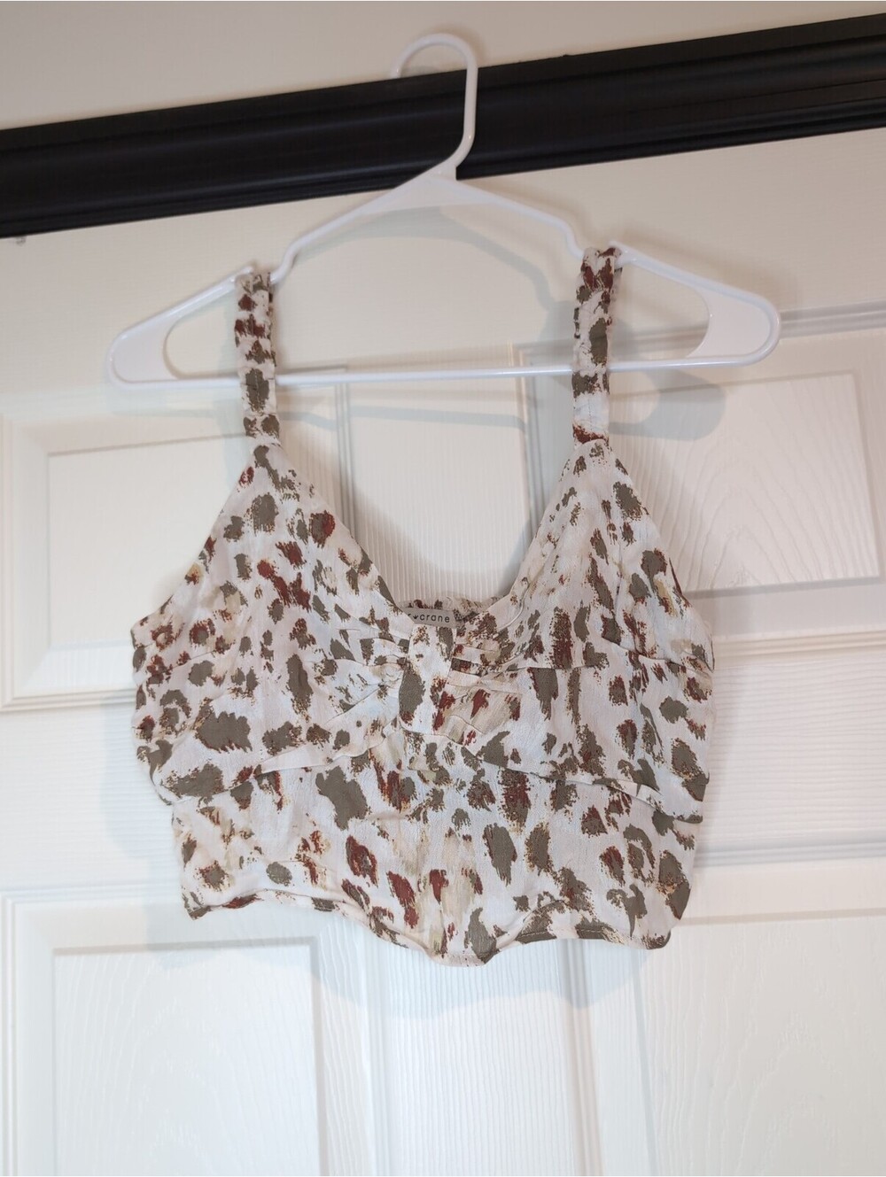 Small animal print mini cropped tank
